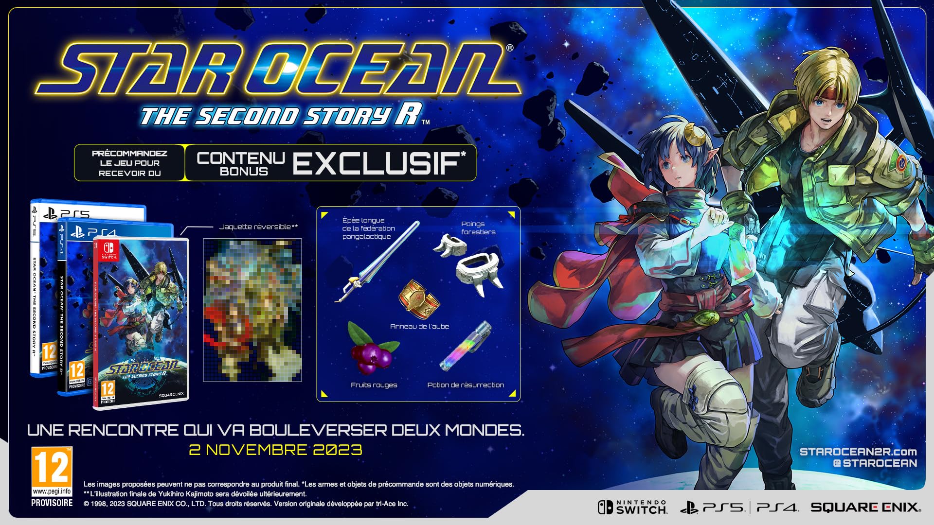 STAR OCEAN THE SECOND STORY R (PS5) - JRPG Adventure Game for PlayStation 5 | Remastered Classic | Perfect for Fans of Sci-Fi Fantasy RPGs & Anime-Style Gaming