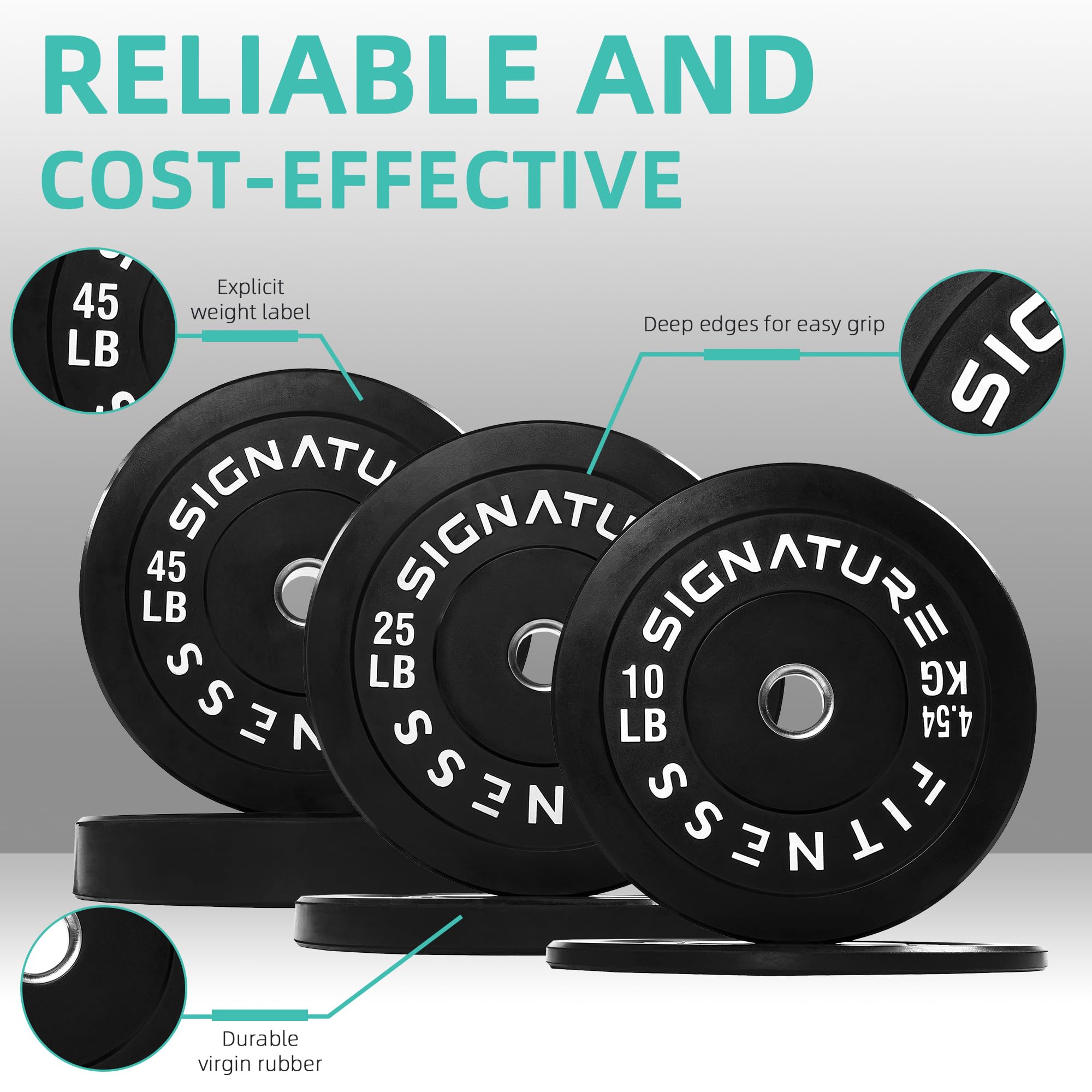 Olympic Bumper Plates - 2 Inch Weight Plates for Strength Training, CrossFit & Weightlifting - Pair, Set or Complete Kit with 7FT Olympic Barbell - Perfect for Home Gym, Commercial Gym & CrossFit Training