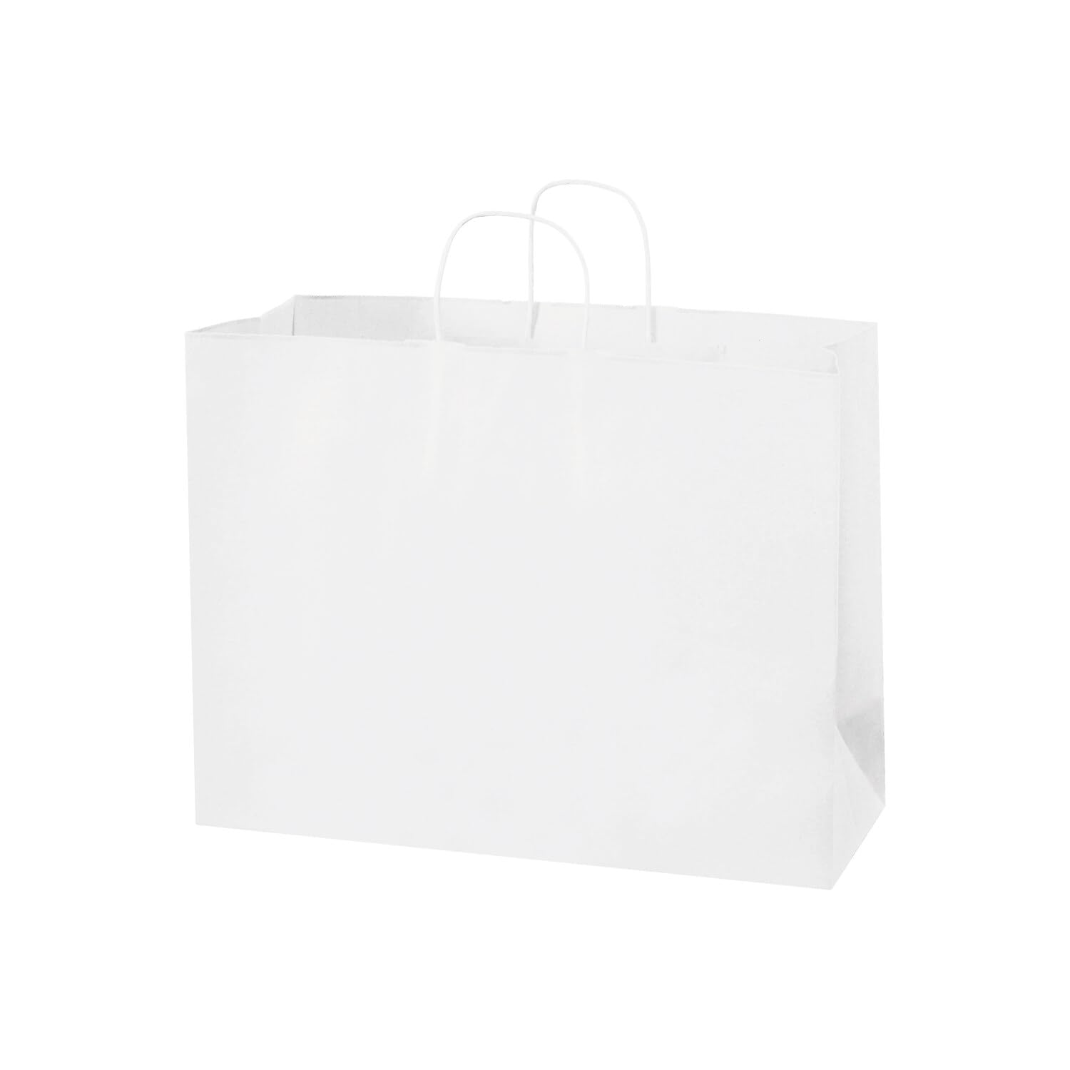 Box King BGS108W White Paper Shopping Bags - 16