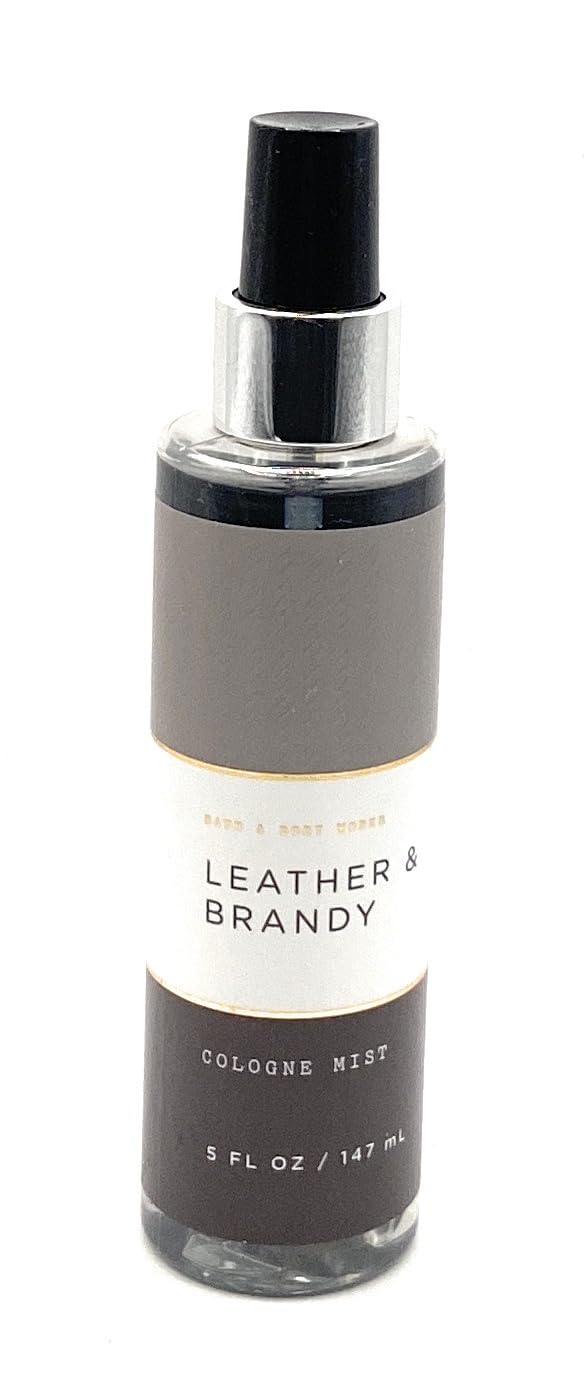 Bath & Body Works Leather & Brandy Cologne Mist for Men - 5 oz Body Spray (2023 Limited Edition) | Fresh Scent for Everyday Wear, Date Nights & Gifts