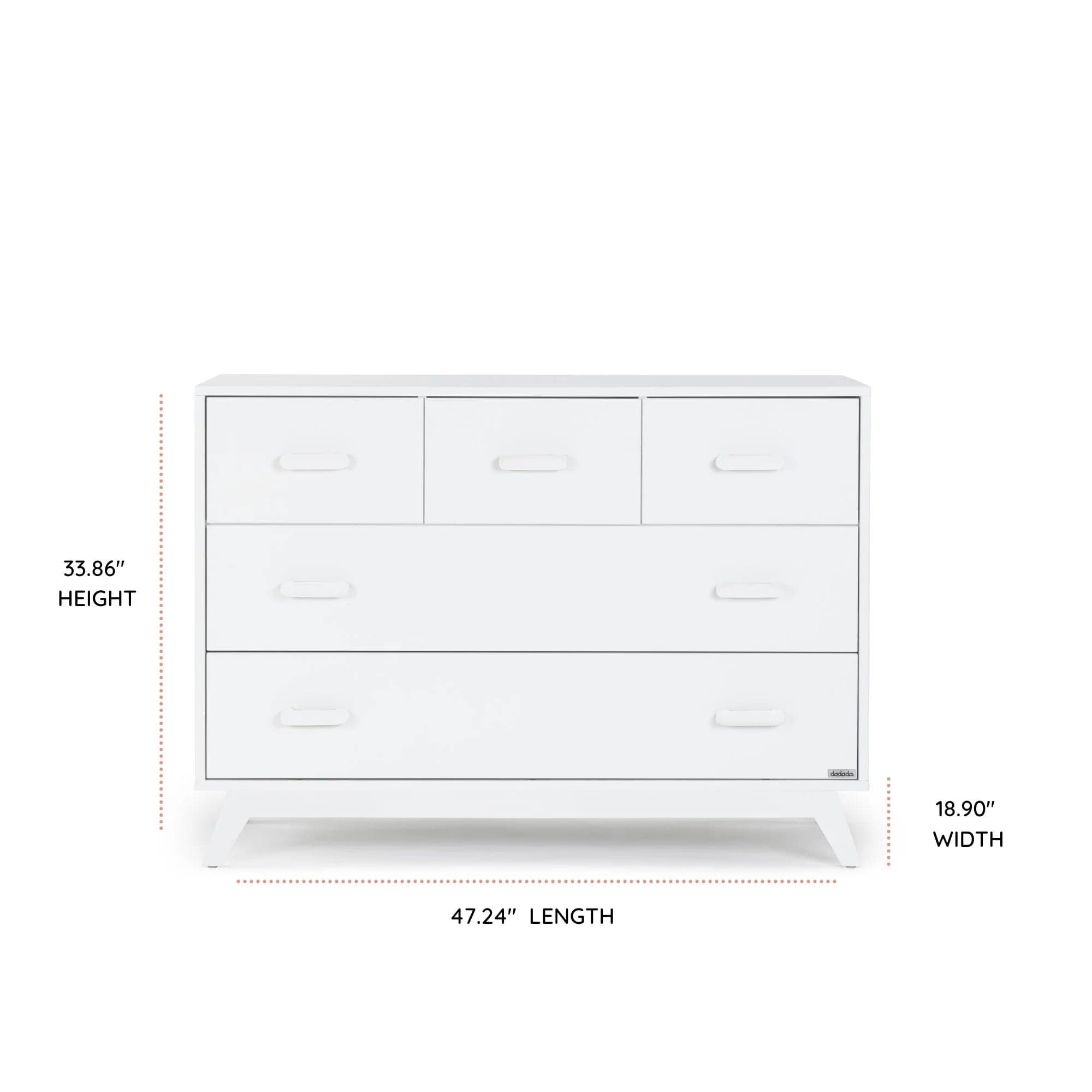 Dadada Soho 5-Drawer Dresser 2.0 - Modern Bedroom Storage Chest for Clothes & Accessories - Perfect for Master Bedroom, Guest Room or Dorm Organization