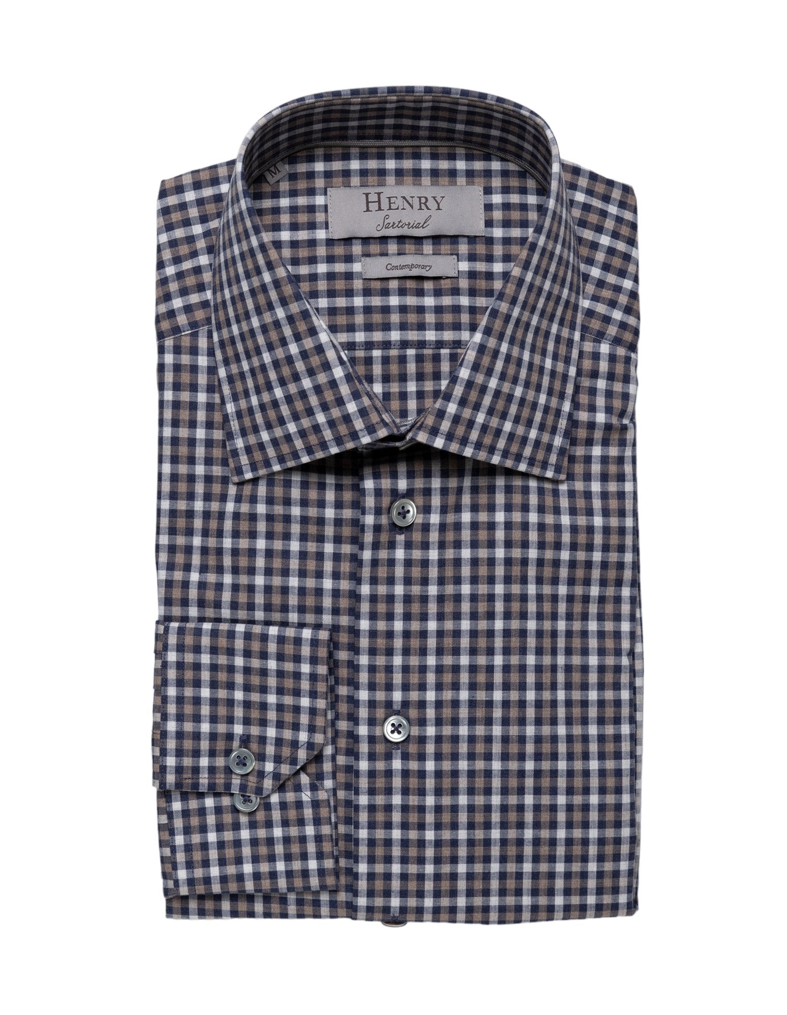 Henry Sartorial Casual Check Cotton Shirt for Men - Black Multi Color Plaid Button Down Shirt | Perfect for Office, Date Night & Weekend Outings