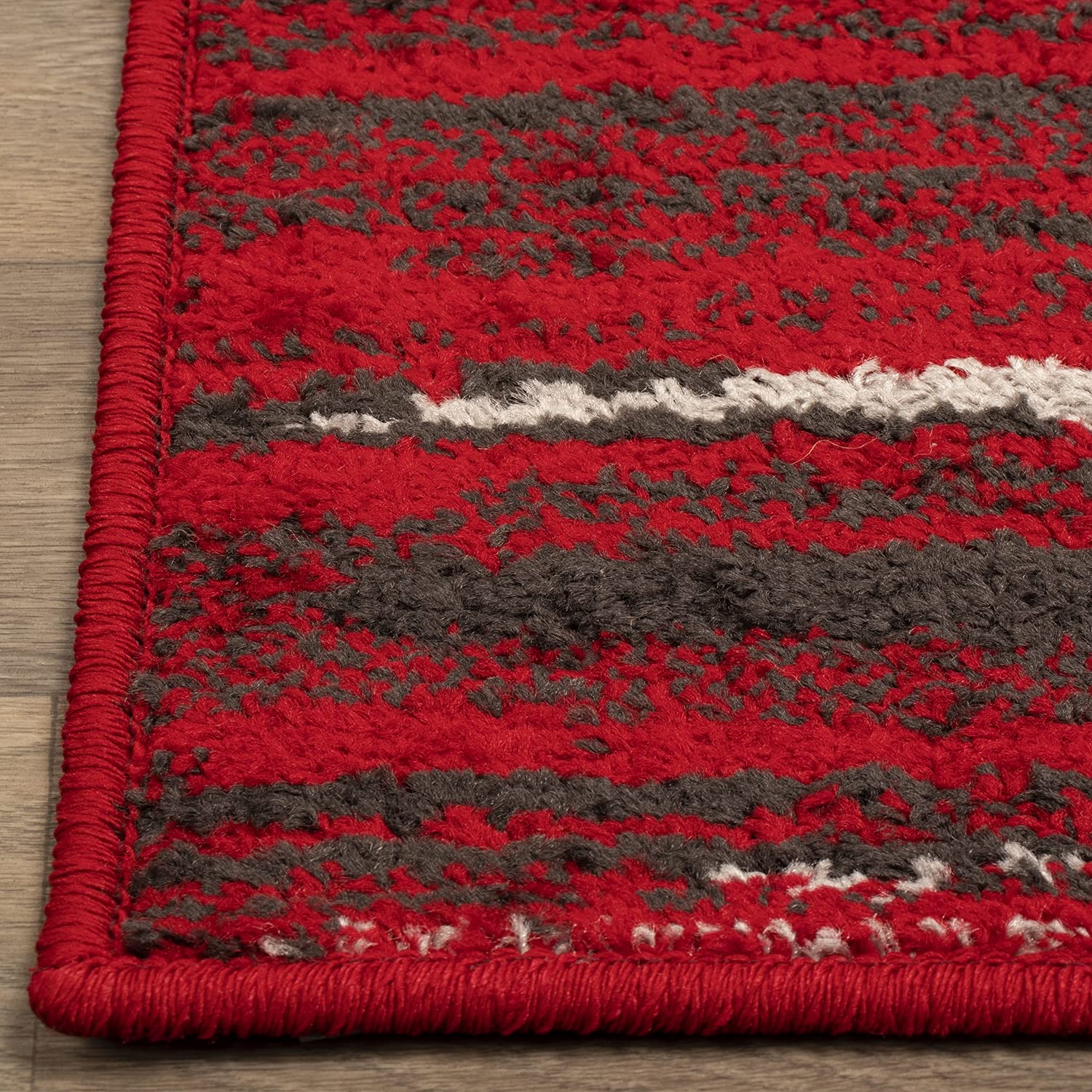 Premium 7.8' x 10' Red Area Rug - Soft Non-Slip Living Room Carpet for Home Decor, Bedroom & Office - Machine Washable Modern Floor Mat