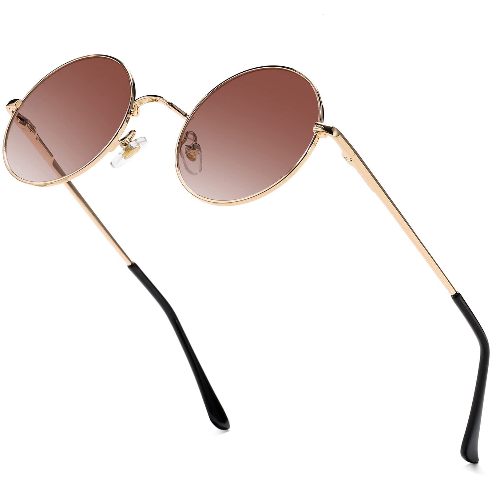 AIEYEZO Round Polarized Sunglasses for Women & Men - Vintage Lennon Style Small Circle Sunnies UV Protection - Perfect for Driving, Beach, and Outdoor Activities