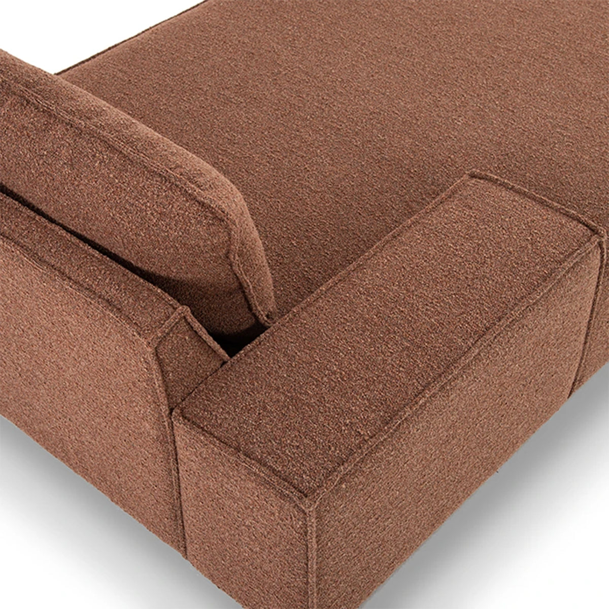 Daphne Boucle 1-Seater Left Chaise Modular Sofa - Modern Living Room Furniture for Small Spaces, Apartments & Cozy Home Decor