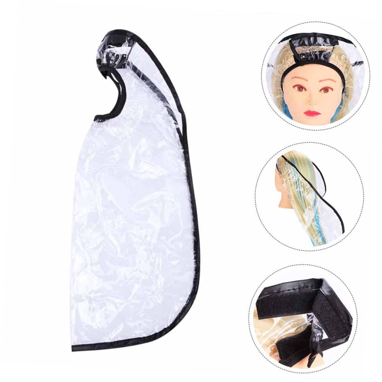 6 Pcs Adjustable Hair Shampoo Bib for Elderly - PP Plastic Hair Dye Funnel & Color Depositing Shampoo Cape - Salon Styling & Hair Care Accessories for Home & Professional Use