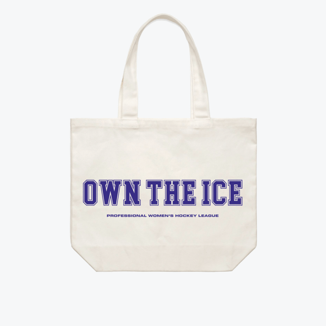PWHL Peace Collective Own the Ice Tote Bag - Stylish Hockey Fan Tote for Games, Practice & Everyday Use - Durable Team Spirit Accessory for Women & Men