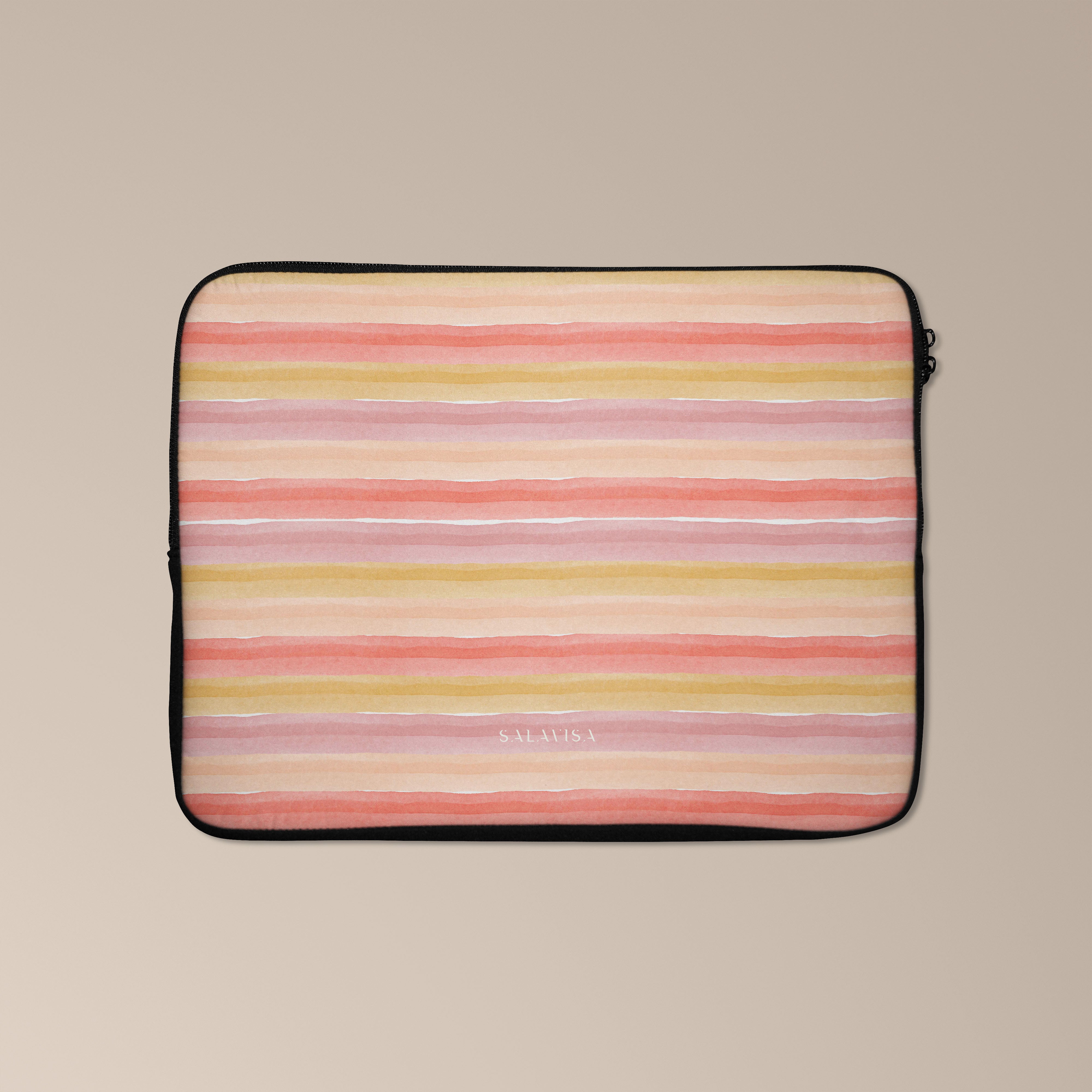Premium Laptop Sleeve with Warm Hues - Protective 13-15 Inch Neoprene Case for MacBook & Notebooks - Perfect for Work, Travel & School