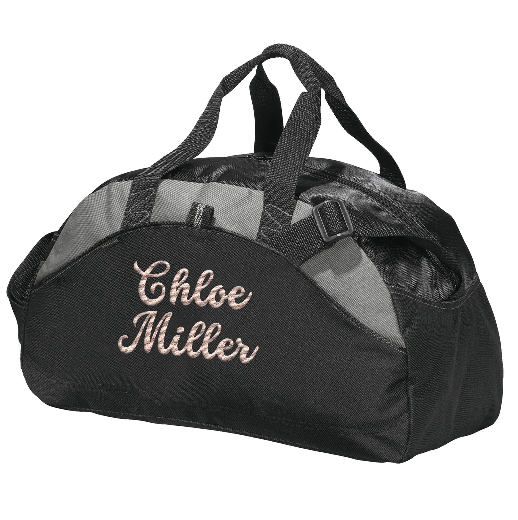 Custom Embroidered Sport Duffel Bag - Medium Size Water-Resistant Gym & Travel Bag - Black | Perfect for Workouts, Weekend Trips & Sports Gear Storage