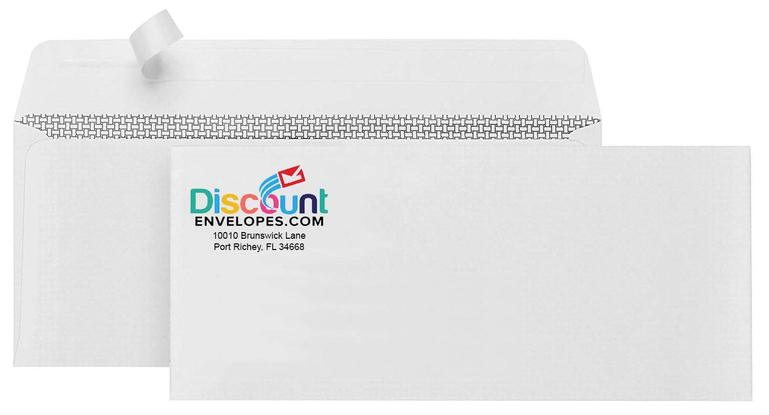 Premium Custom Printed #10 Business Envelopes - 1000 Pack with Tinted Lining for Professional Mailing & Corporate Correspondence