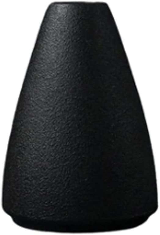 Black Ceramic Vase Sculpture - Modern Home & Office Decor - Handcrafted Minimalist Vase for Flowers, Desk Decor, Living Room Centerpiece, Wedding Gift (One Size)