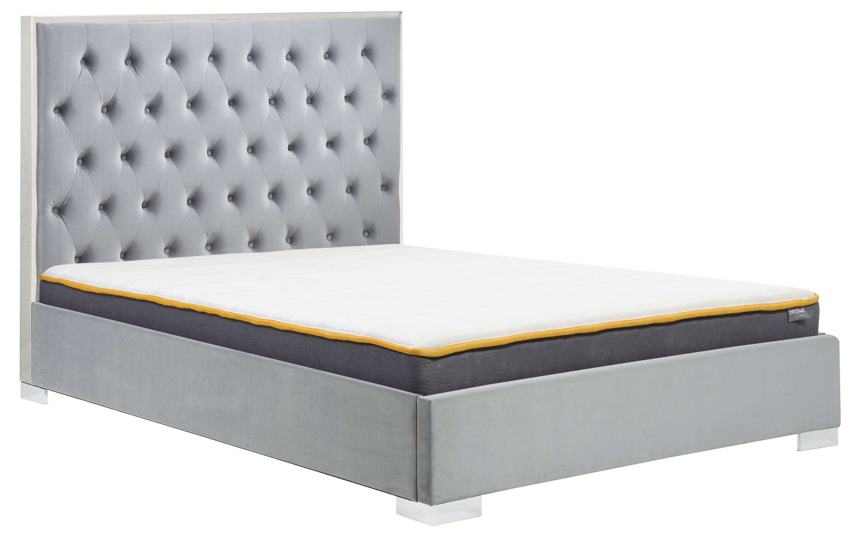 Carys Upholstered Fabric Bed Frame - Queen Size, Modern Platform Bed with Wooden Slats, Noise-Free Support - Perfect for Master Bedroom, Guest Room, or Apartment