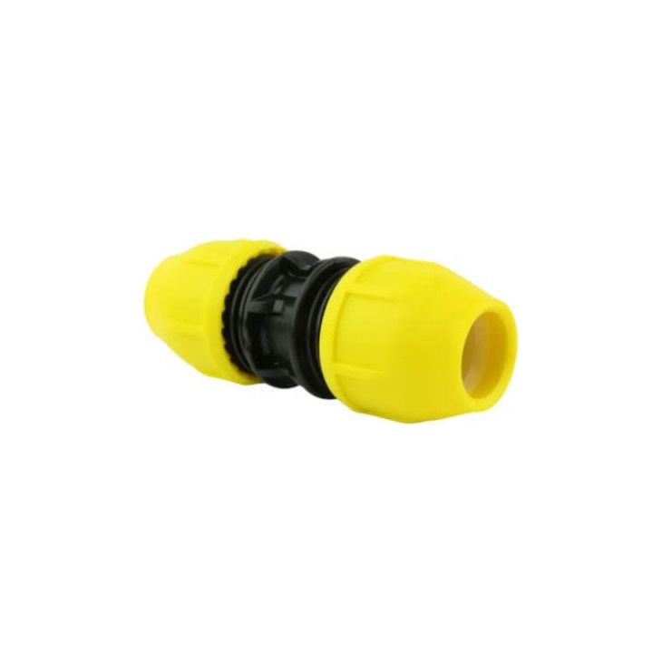 Home Flex 18 429 020 2 IPS Underground Yellow Poly Gas Pipe Coupler - Durable Gas Line Connector for Outdoor & Underground Plumbing Systems