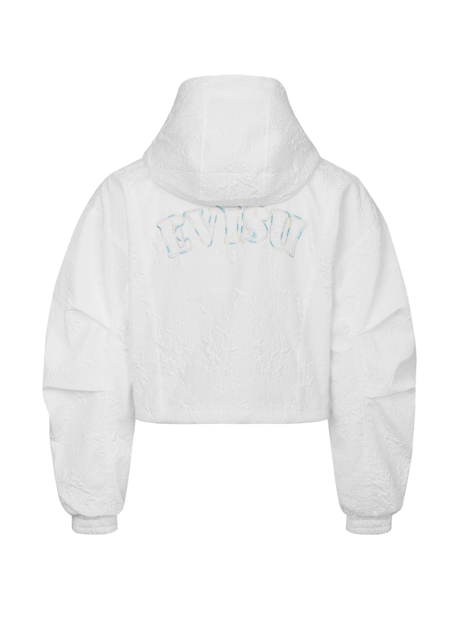 Custom Logo Embroidery Textured Cropped Windbreaker Jacket - Fashionable Slim Fit for Women & Men | Perfect for Outdoor Sports, Jogging & Streetwear Style