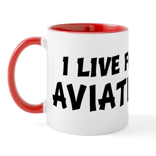 White/Red Inside - Live For AVIATION Mug