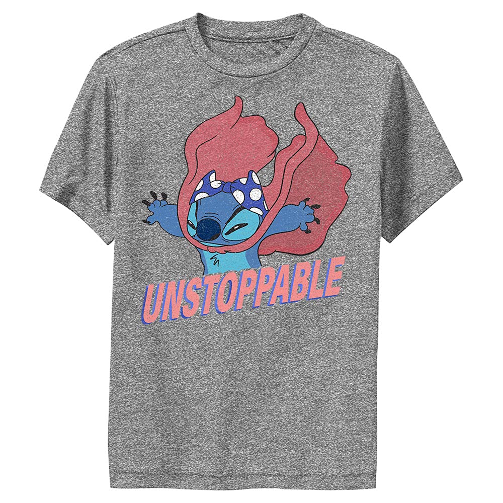 Disney Lilo & Stitch Unstoppable Stitch Graphic T-Shirt for Boys - Soft Cotton Short Sleeve Tee for Kids, Playdates, and Disney Theme Park Outings