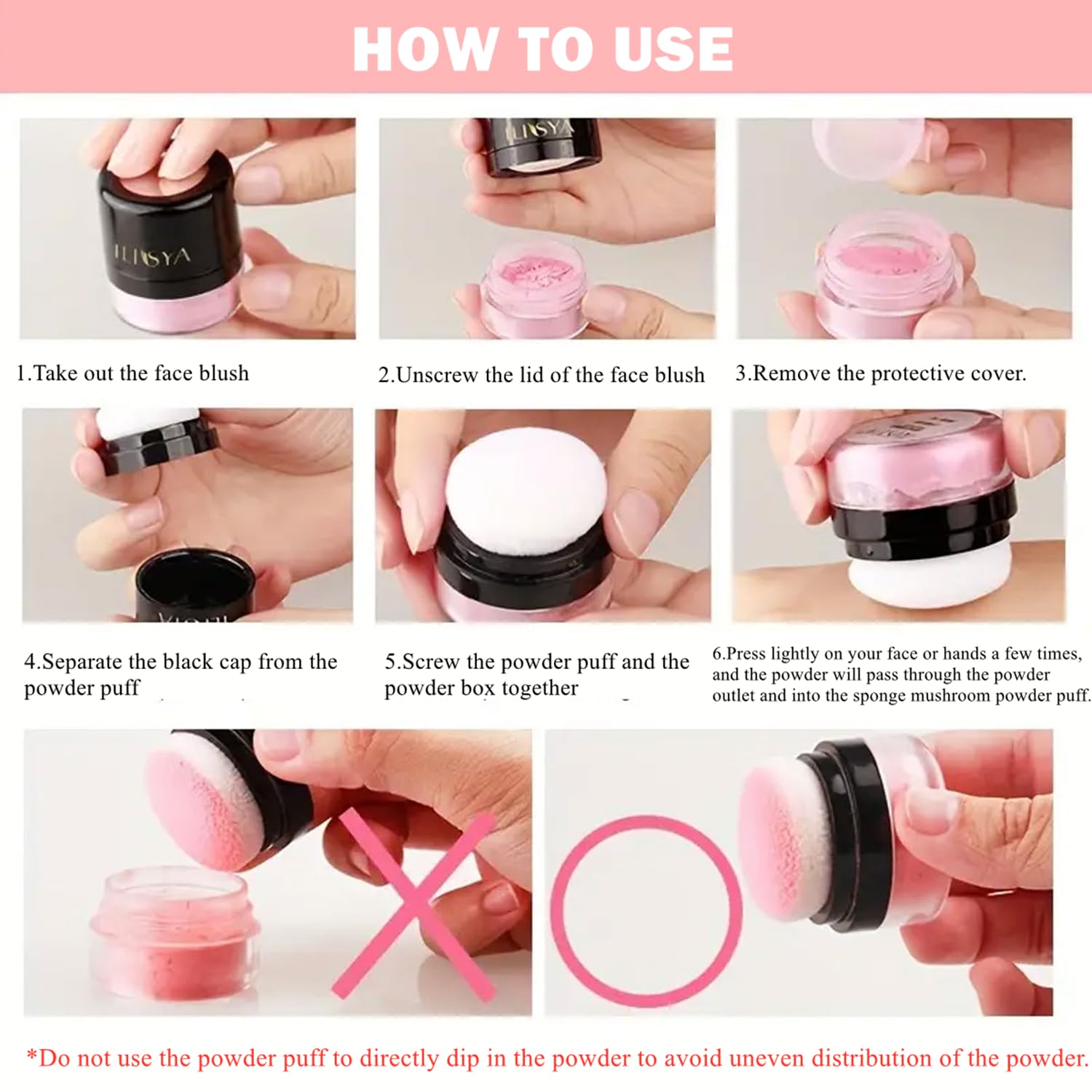 ROUSE Soft Matte Mushroom Blush Powder - Long Lasting Cheek Makeup with Highlighting Effect in Coral Red | Perfect for Daily Wear & Special Occasions