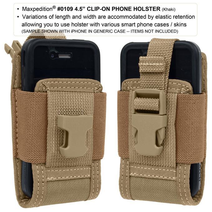 4.5 Inch Clip On Phone Holster - Secure Belt Clip Holder for Smartphones - Perfect for Running, Hiking, and Outdoor Activities