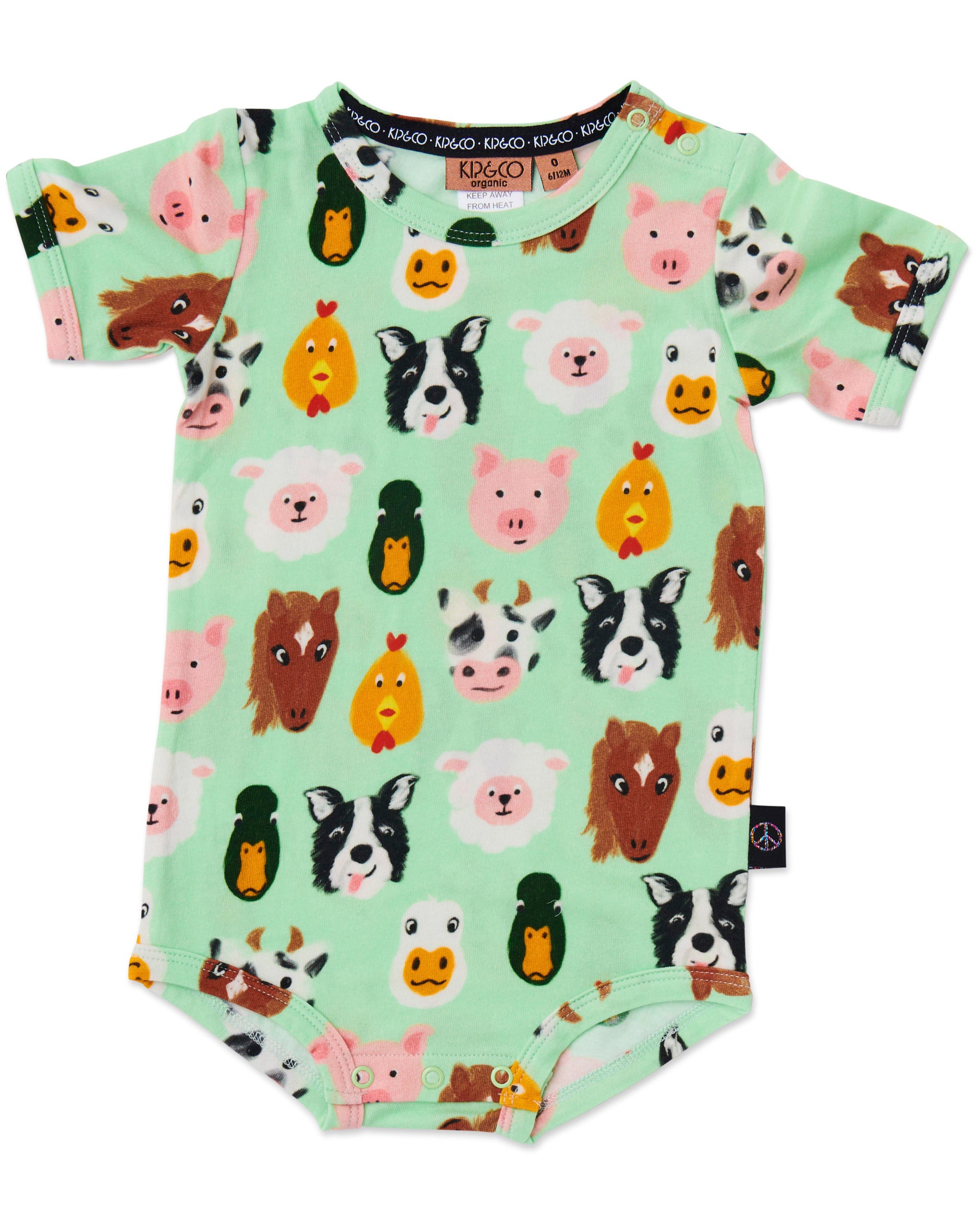 Organic Cotton Short Sleeve Romper for Babies & Toddlers - Farm Friends Collection | Soft, Breathable & Comfortable for Playtime, Daycare & Summer Outfits