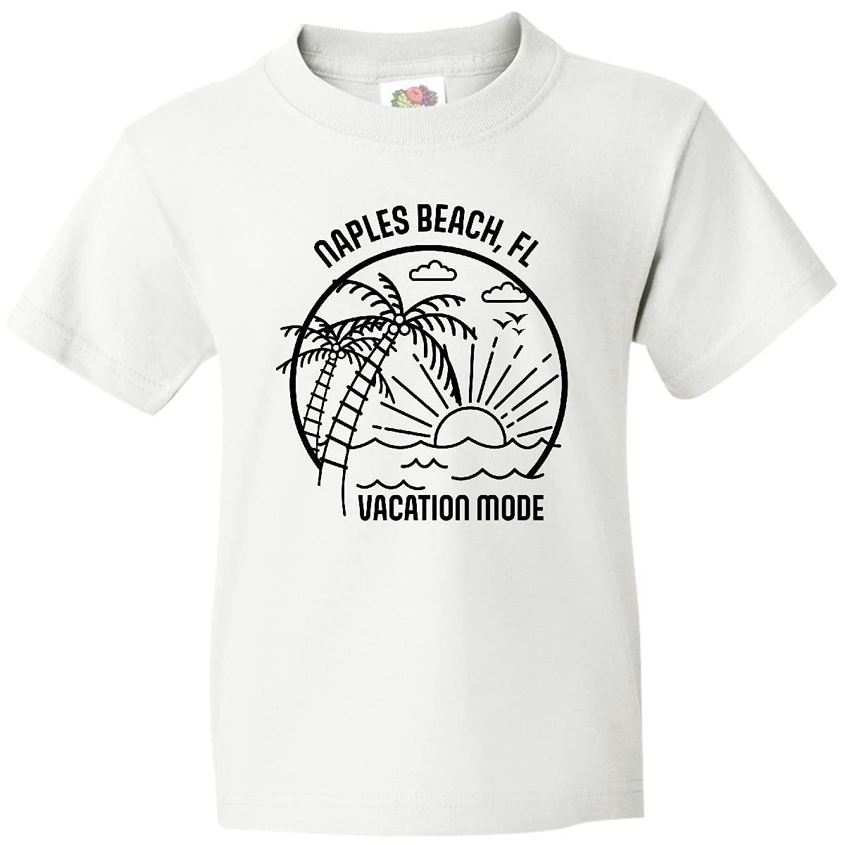 Inktastic Summer Vacation Mode Naples Beach Florida Youth T-Shirt - Comfortable Kids Tee for Beach Trips & Florida Vacations