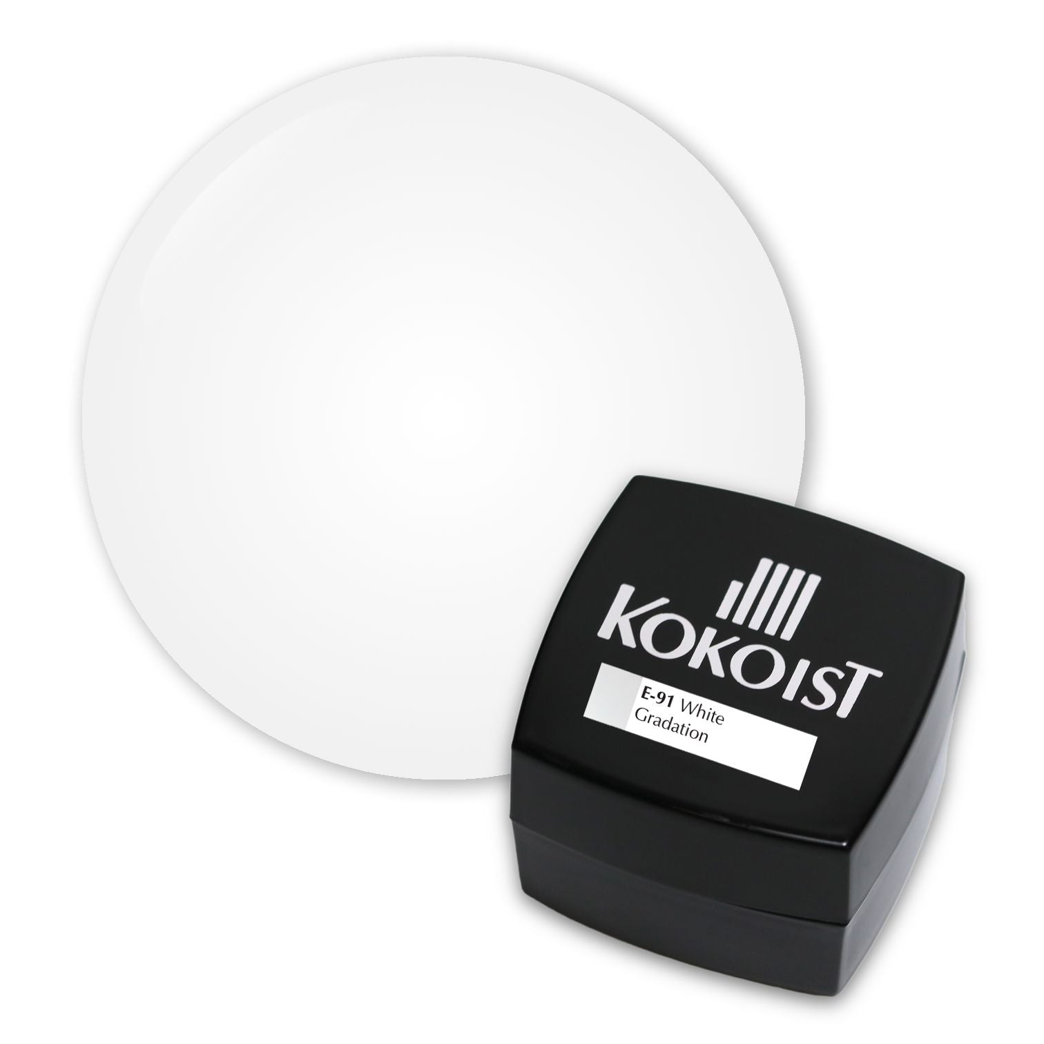 Kokoist E 91S White Gradation Nail Gel Polish - Professional Salon Quality UV LED Gel for Long-Lasting Manicures - Perfect for Bridal, French Tips & Nail Art Designs