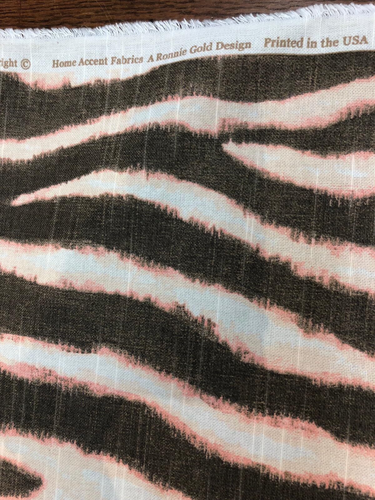 Zany Zebra Print Blush Drapery & Upholstery Fabric by The Yard - Ronnie Gold Home Decor Accent for Curtains, Sofas & DIY Projects