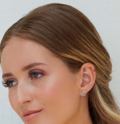 Silver Alicia Rose Petite Stud Earrings for Women - Dainty Rose Flower Stud Earrings for Everyday Wear, Gift Giving & Special Occasions