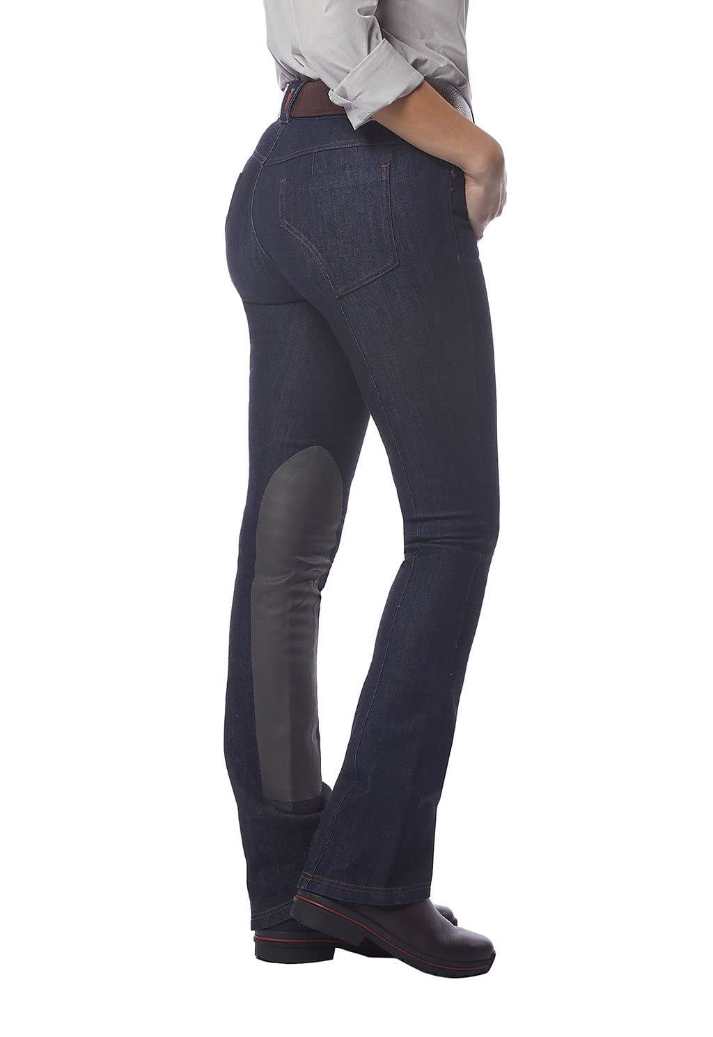 Kerrits Stretch Denim Extended Knee Patch Bootcut Tall Riding Breeches - Comfortable Equestrian Pants for Horseback Riding & Stable Work