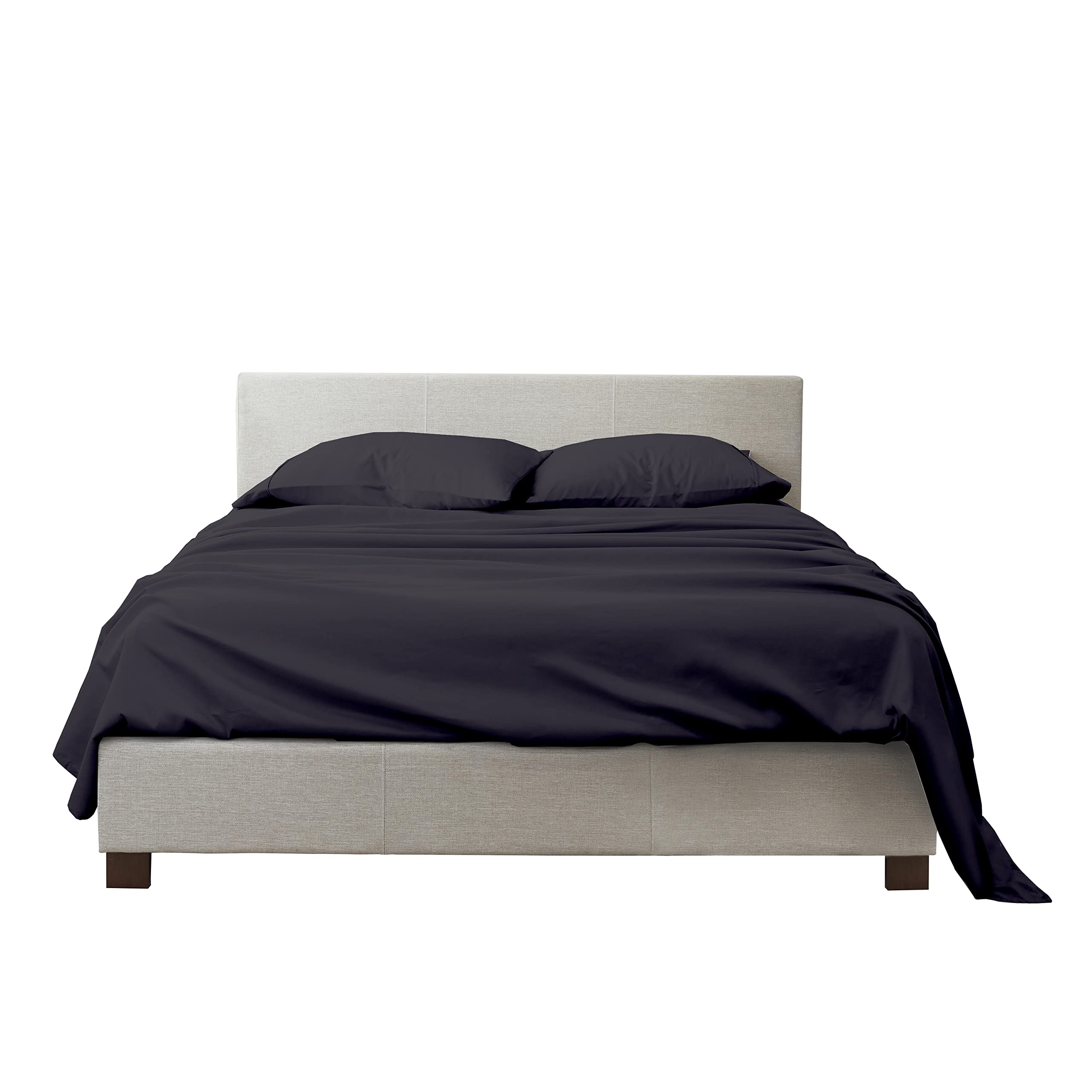 Premium Giza Egyptian Cotton Sheets Set - Full XL, 4-Piece, Slate Grey for Deep Mattress & Luxurious Sleep