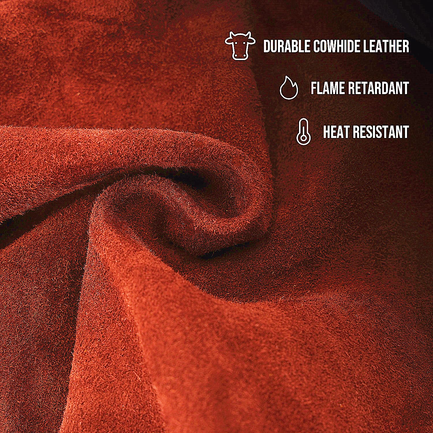 Heat Resistant Leather Welding Cape Sleeve with Adjustable Cuffs & Collar - Protective Gear for Men & Women (Brown, Small) - Ideal for Metalworking, Welding & DIY Projects