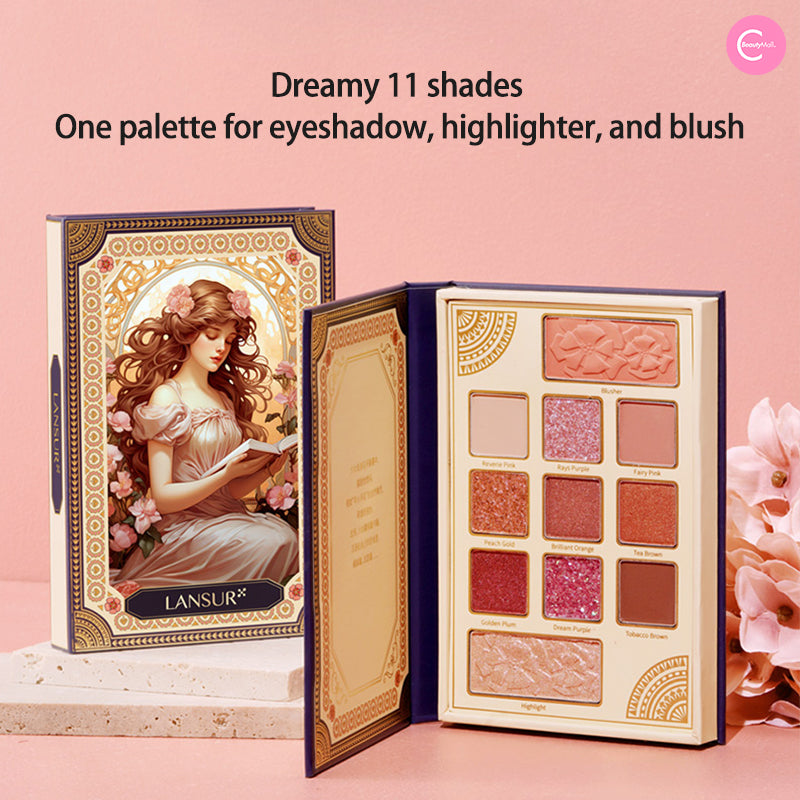 LANSUR Twilight Fairy Eye & Cheek Palette - 6 Color Blush & Eyeshadow Makeup Set for Natural Glow | Perfect for Day & Night Looks, Bridal & Party Makeup