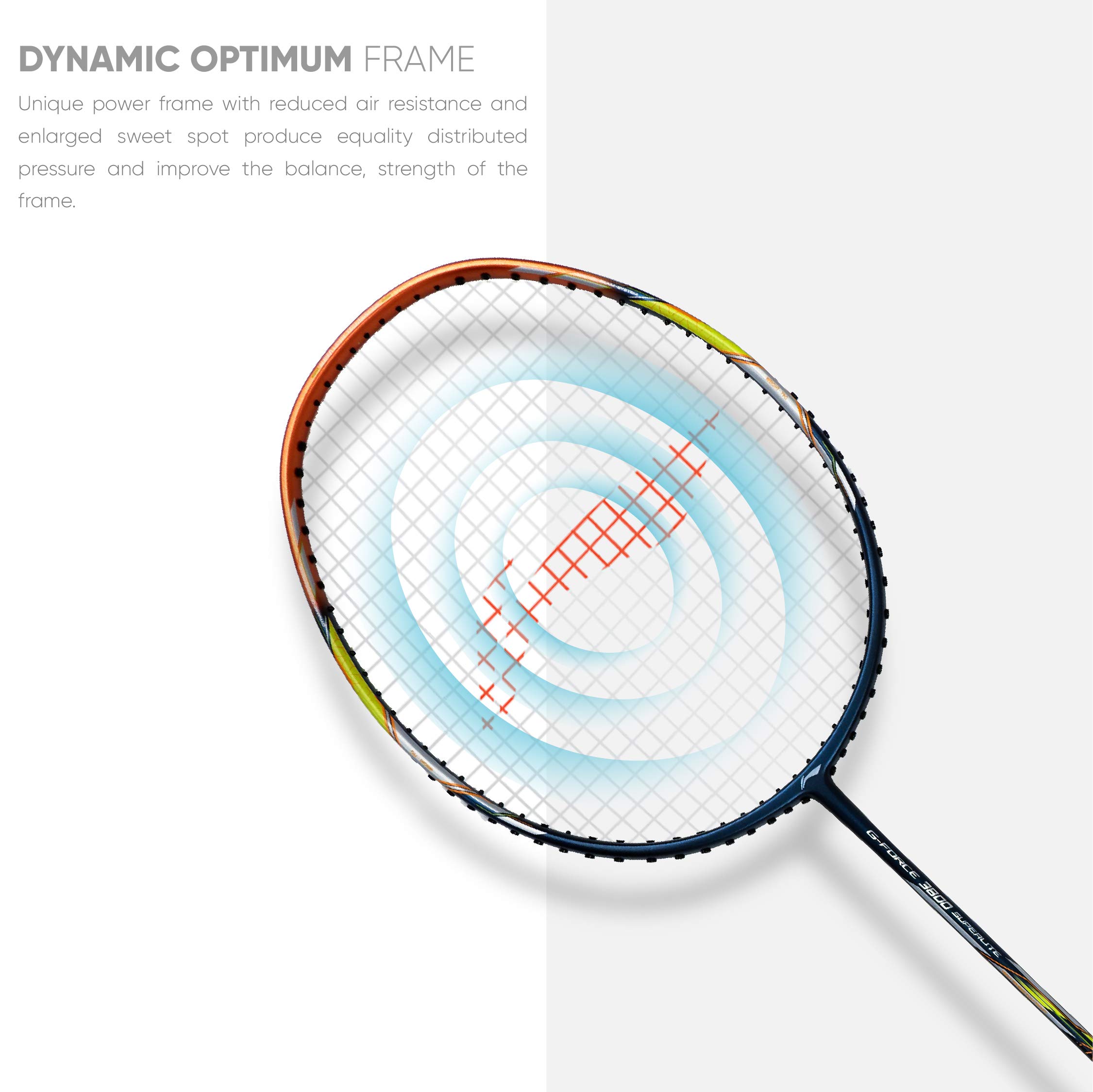 Li-Ning G-Force Superlite 3600 Carbon Fiber Badminton Racket with Free Full Cover | Lightweight Professional Badminton Racquet for Tournament & Training | Perfect for Indoor Court Play & Competitive Matches