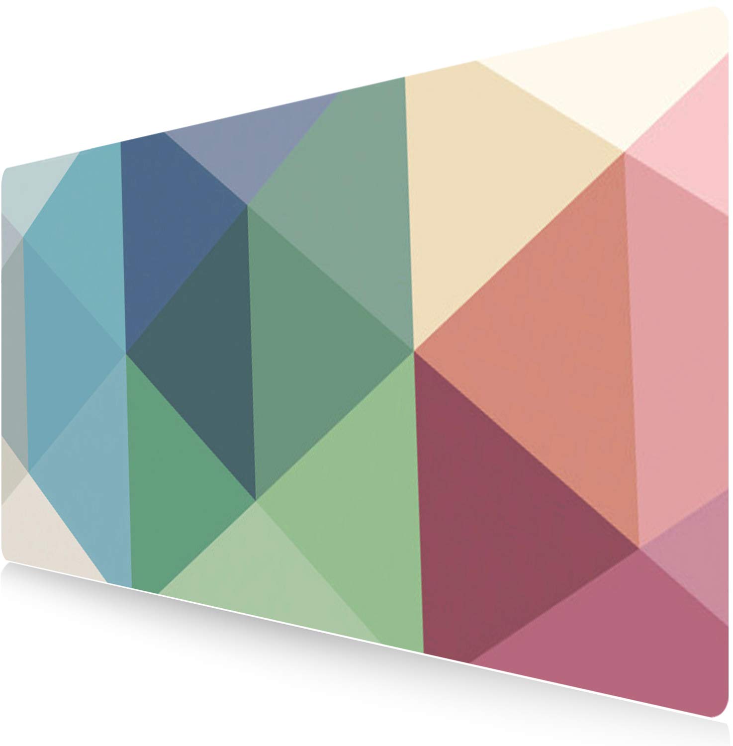 XXL Extended Gaming Mouse Pad with Geometric Pattern - Non-Slip Keyboard & Desk Mat for Laptop, Computer, Home & Office Use - Perfect for Gaming Setups, Workstations and Ergonomic Workspaces