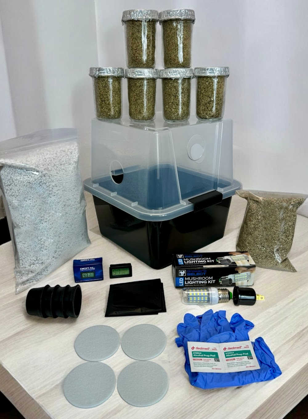 Midwest Grow Kits Simple Mushroom Grow Kit Plus - Easy Home Mushroom Cultivation Starter Kit for Oyster, Shiitake & More - Perfect for Indoor Gardening & Organic Farming