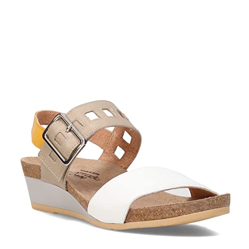 Soft White Lthr/Soft Beige Lthr/Marigold Lthr