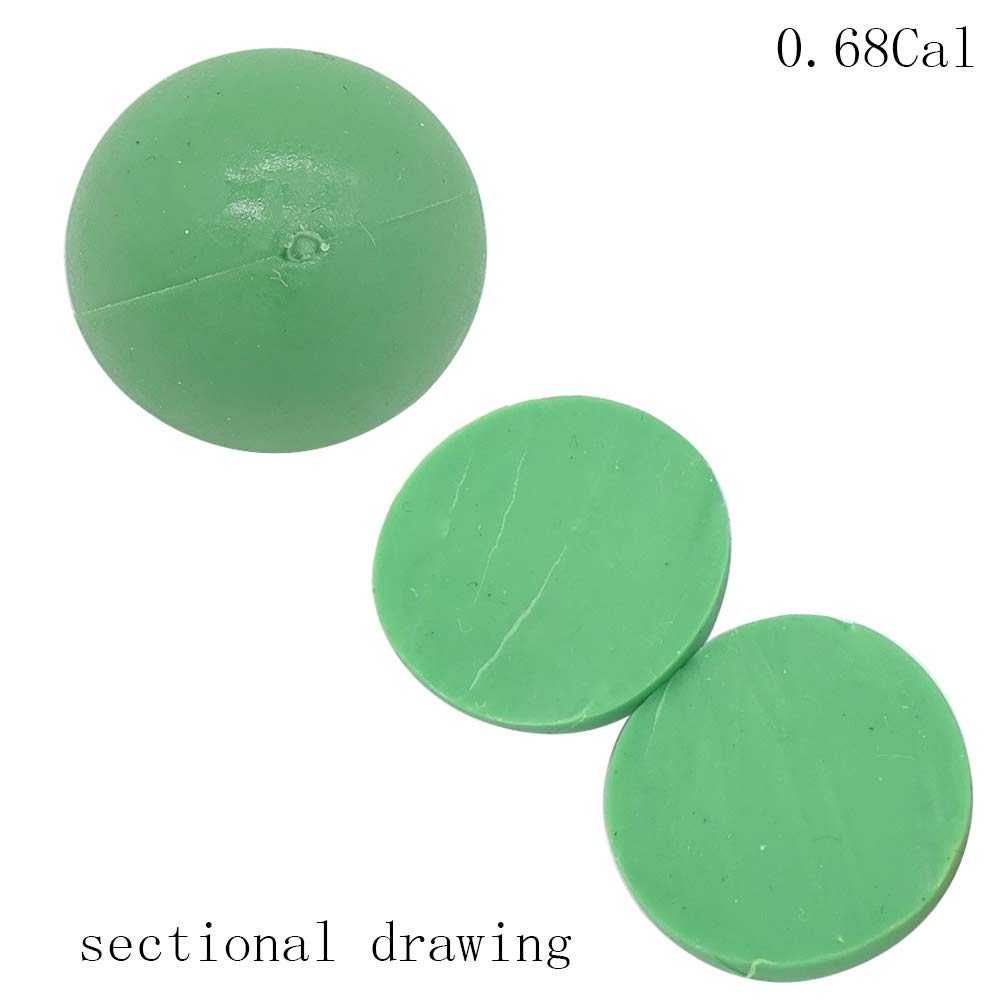 Reusable 0.68 Caliber Paintballs - 100 Pack Eco-Friendly Rubber Training Balls for Paintball Guns | Perfect for Target Practice, Team Drills & Outdoor Shooting Games