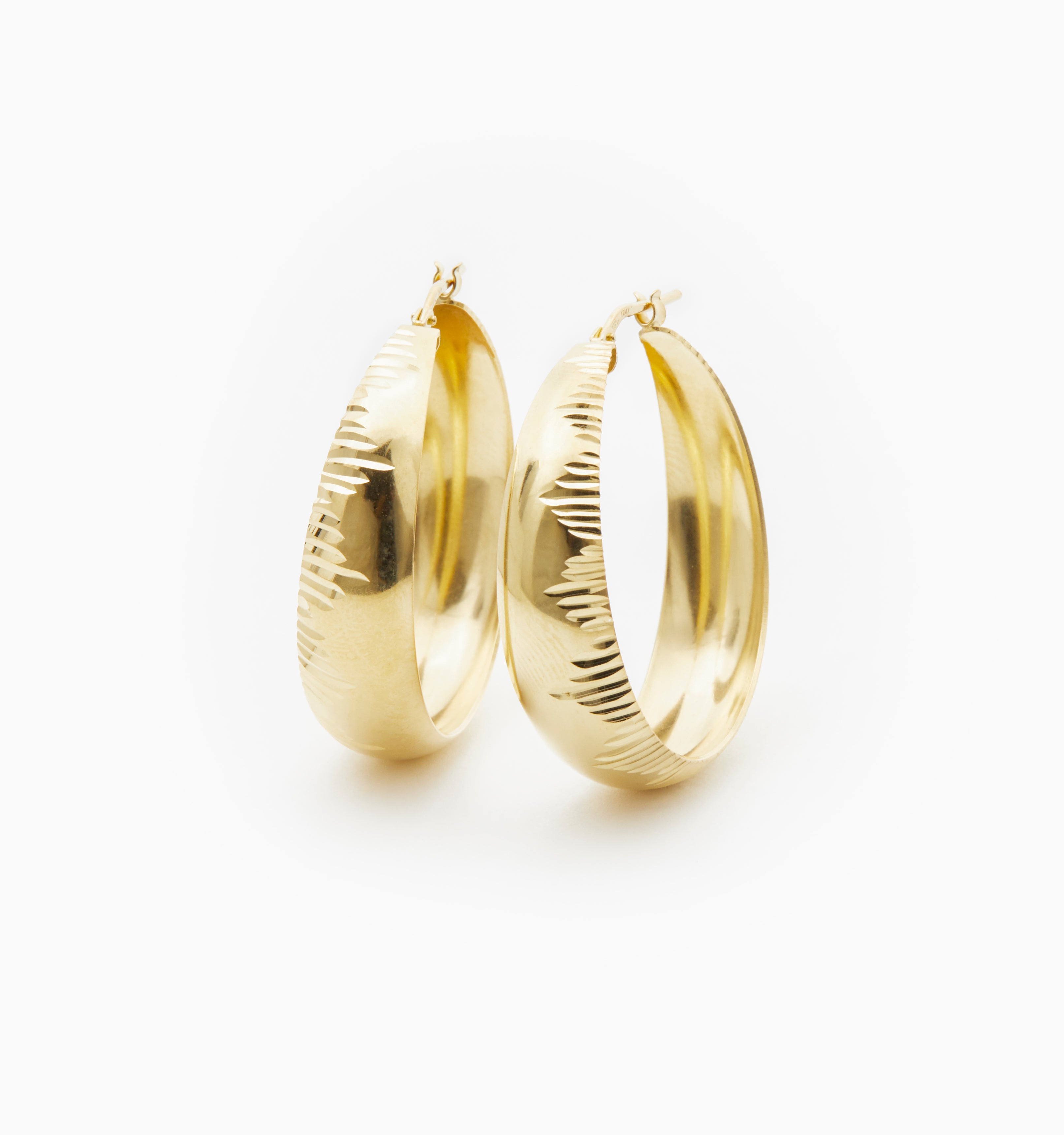 Large Sunburst Round Hoop Earrings for Women - 14K Gold Plated Dangle Statement Earrings - Perfect for Parties, Weddings & Everyday Wear