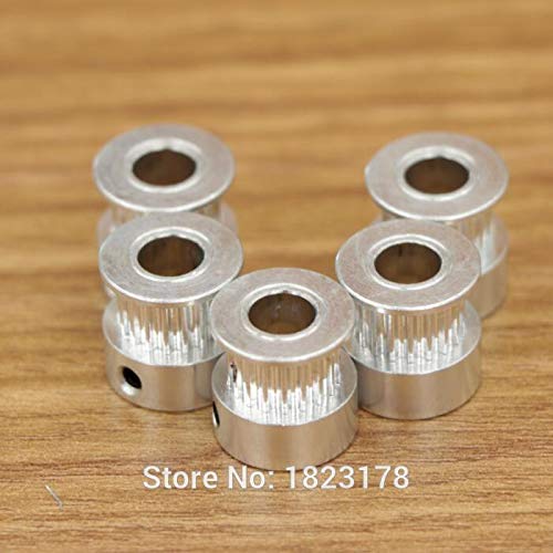 5PCS GT2 Timing Belt Pulley 18 Teeth Aluminum Bore 6.35mm for 2GT Belt Width 6mm - Compatible with 3D Printers, CNC Machines, and DIY Robotics Projects