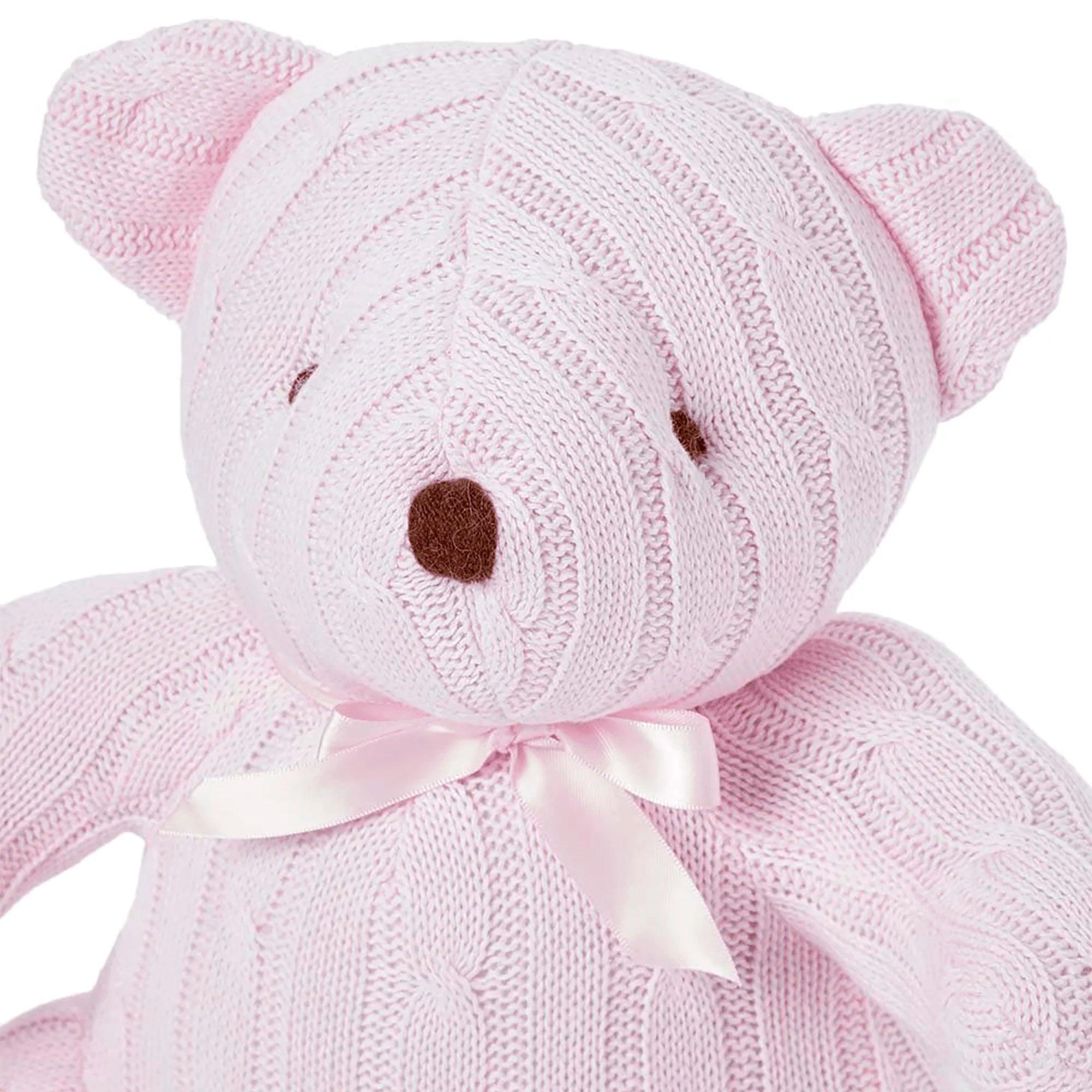 Adorable Baby Mode Cable Knit Bear Plush Toy - Soft & Cuddly Nursery Gift for Newborns, Infants & Toddlers | Perfect for Nursery Decor, Baby Shower Gifts & First Birthday Presents