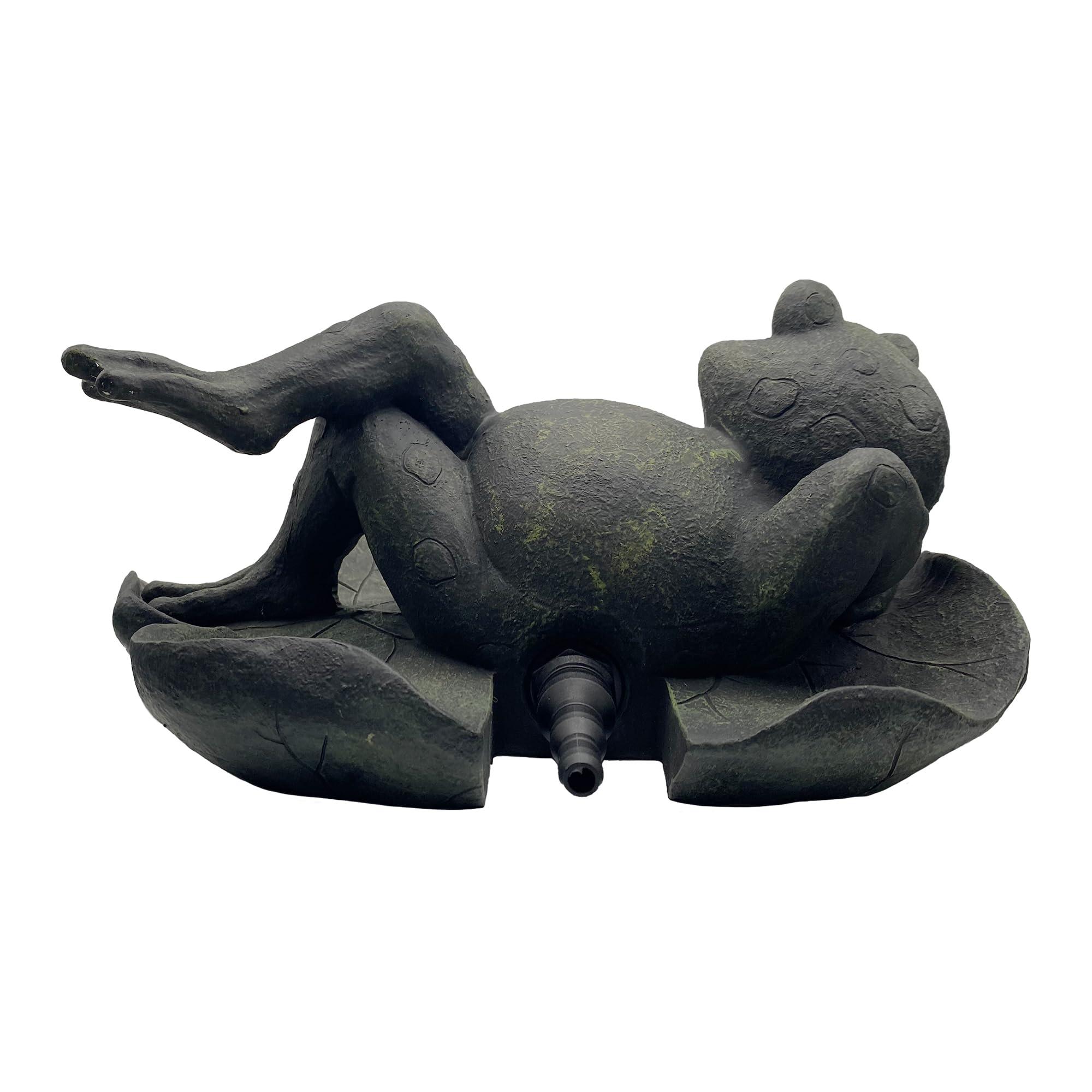 Cobalt Aquatics Whimsical Frog Pond Spitter with Hose Barb - Durable UV-Resistant Resin Water Feature for Garden Ponds, Koi Ponds & Outdoor Decor | Perfect for Backyard Landscaping & Relaxing Water Sounds