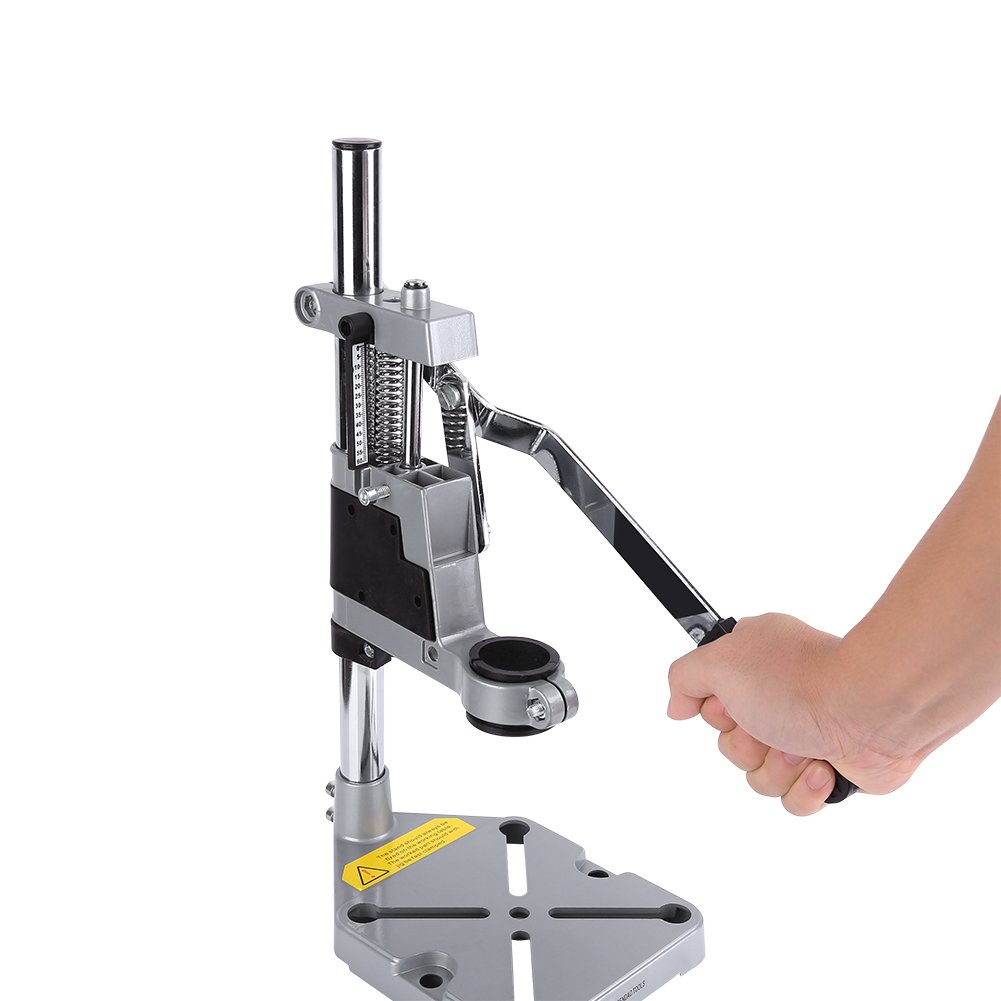 Drill Press Stand for Hand Drill - Rotary Tool Holder & Arbor Press Adapter | Heavy Duty Bench Clamp Workbench Repair Tool | Perfect for DIY Projects, Woodworking, Metal Drilling & Jewelry Making