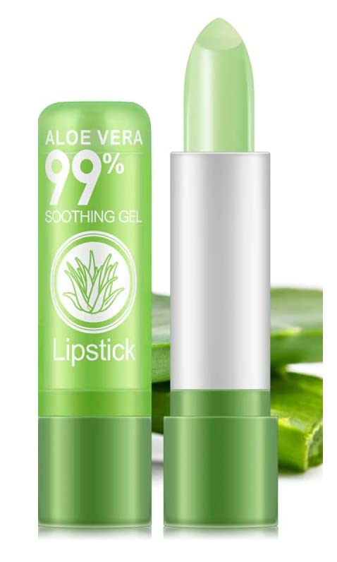 Wiffy Color Changing Aloe Vera Lip Balm - Hydrating & Moisturizing Lip Care for Dry, Chapped Lips - Perfect for Everyday Use, Travel & Gifts