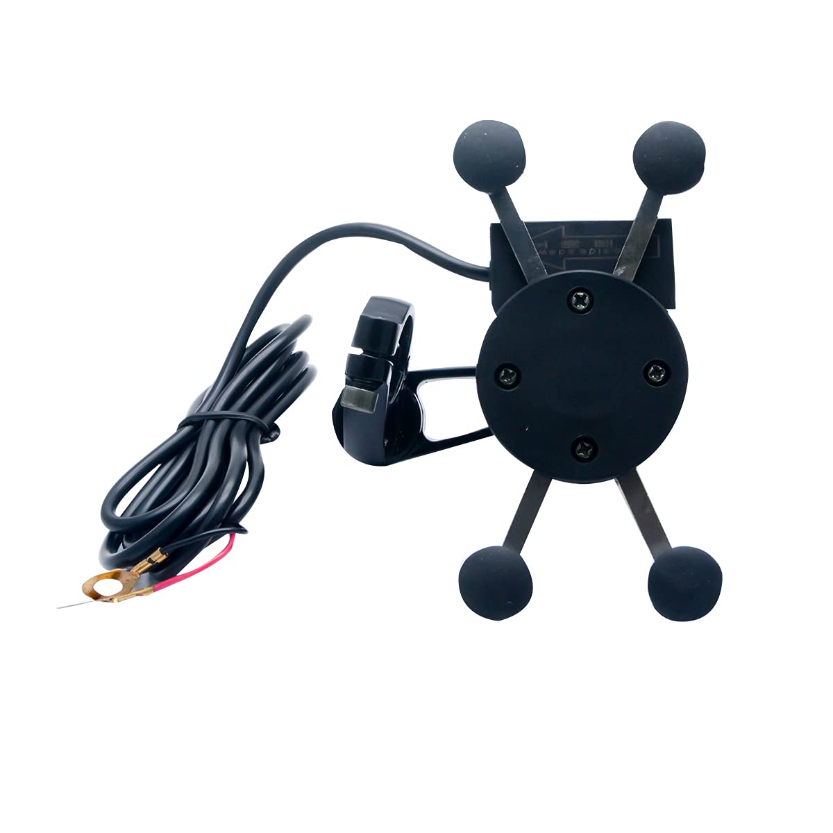 Universal Motorcycle Motorbike Phone Mount Holder with X-Grip Clamp & USB Charger - Secure & Convenient for GPS Navigation & Hands-Free Riding
