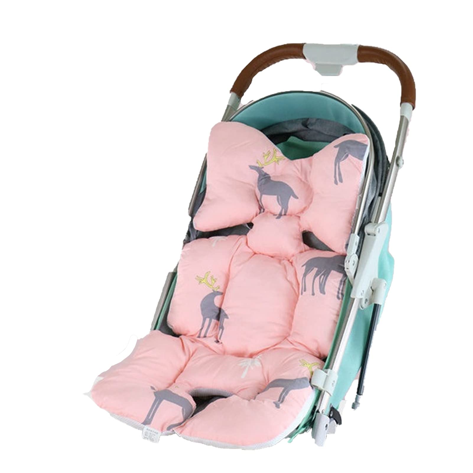 Soft Baby Stroller Liner Seat Cushion - Breathable Mattress Pad for Car Seat, Pushchair & Pram - Premium Stroller Accessories (Size: 5-Elephant) - Perfect for Newborns, Infants & Toddlers on Walks, Shopping & Travel