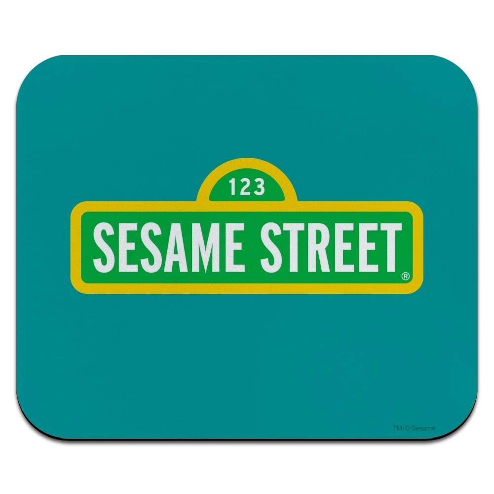 Sesame Street Logo Low Profile Thin Mouse Pad - Non-Slip Gaming & Office Desk Mat for Computers, Laptops - Perfect for Work, Gaming & Home Use