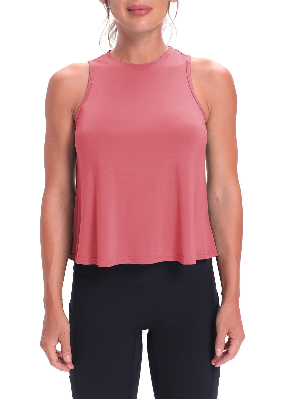 Women's Mippo Crop Tops - Breathable Workout Tank Tops for Yoga, Running & Gym | Flowy Athletic Shirts for Summer & Active Lifestyle