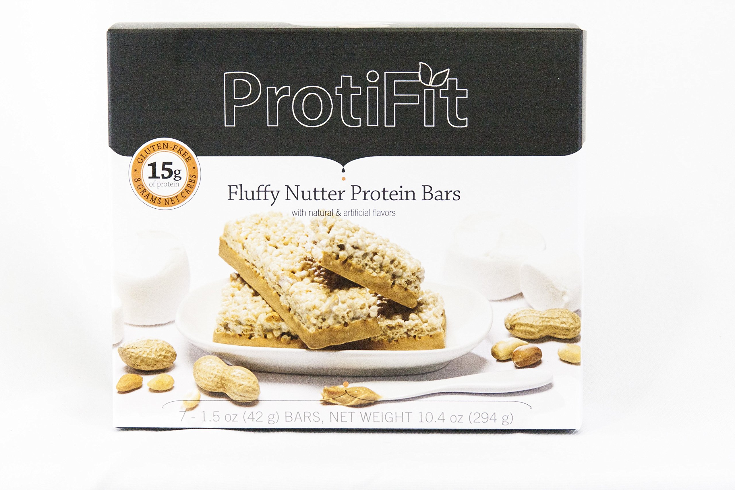 Proti Fit Fluffy Nutter Protein Bars - Low Carb High Protein Snack for Weight Loss & Keto Diet | Ideal Protein Compatible | Perfect for Workout Recovery & On-the-Go Nutrition
