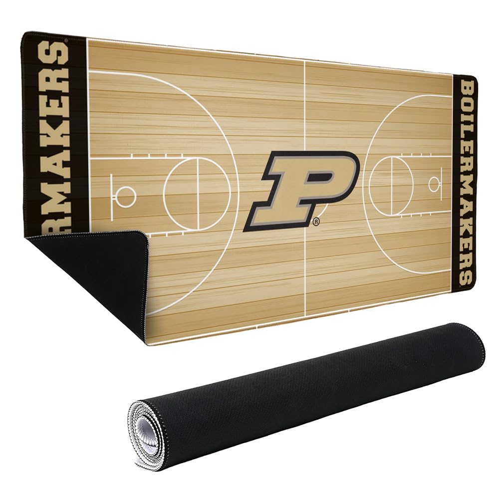 Purdue University Boilermakers Basketball Large Gaming Mouse Pad - Non-Slip Desk Mat with Stitched Edges for PC & Laptop - Perfect for Gamers, Home & Office Use - 31.5 x 15.7 Inches - Great for Esports, Work & Study Setup
