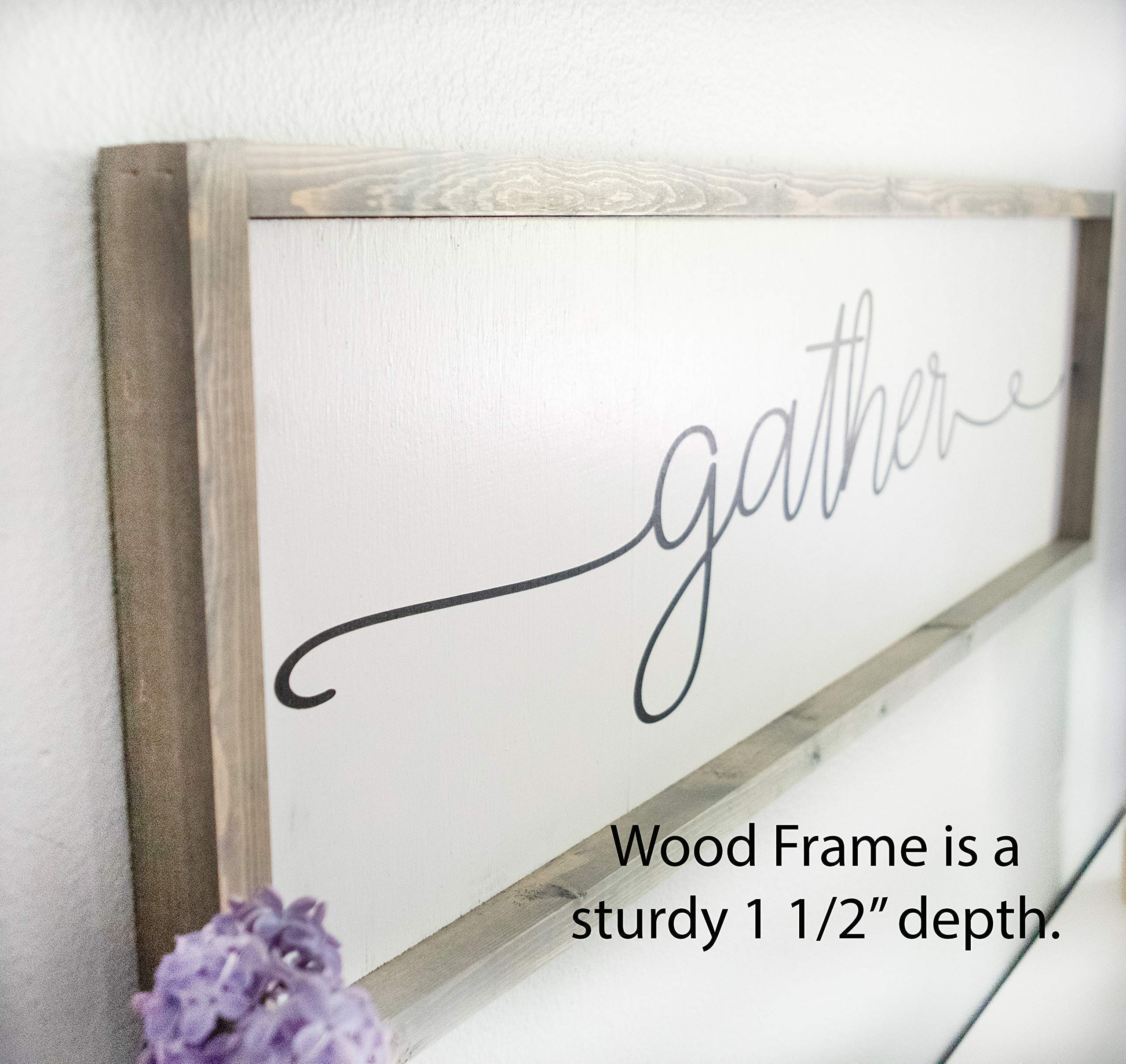 Rustic Farmhouse Framed Bedroom Sign - 'Together is Our Favorite Place' Wall Decor for Master Bedroom, Above Bed Hanging Art | Perfect for Couples' Room & Cozy Home Decor