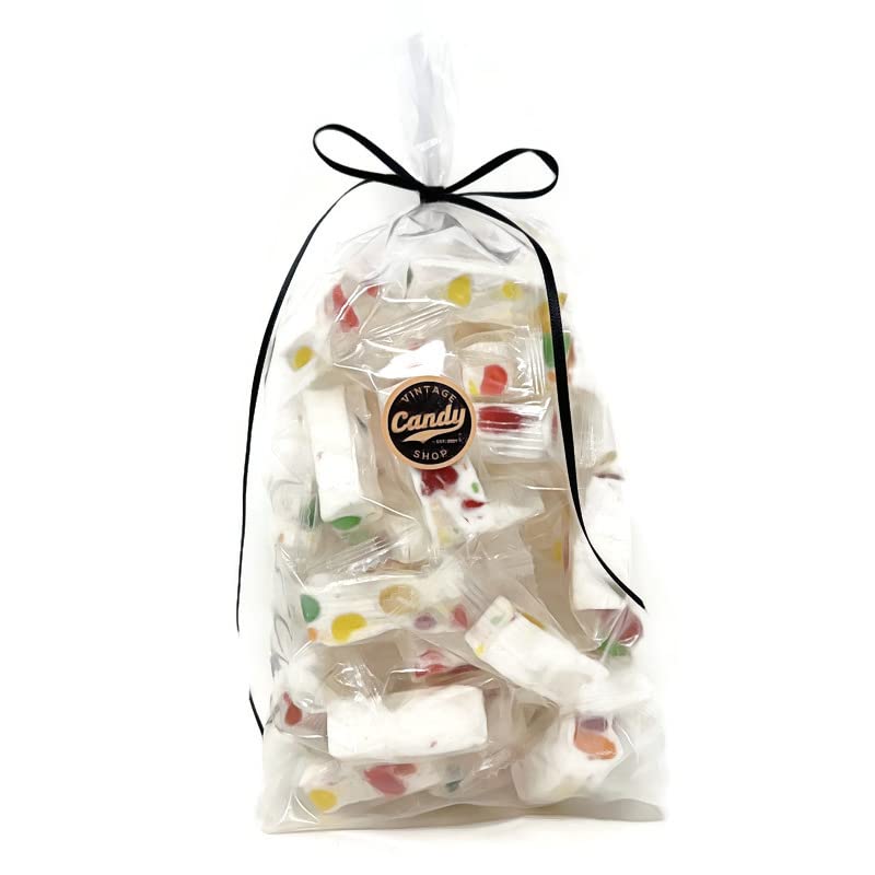 Soft Chewy Nougat Jujube Candy with Fruity Jelly Beans - 1 Pound Bulk Gift Bag | Delicious Snack for Parties, Movie Nights & Holiday Gifts